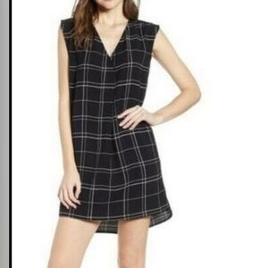 Leith Everyday Black and White Checkered Dress Size Small tunic S sleevelessExc